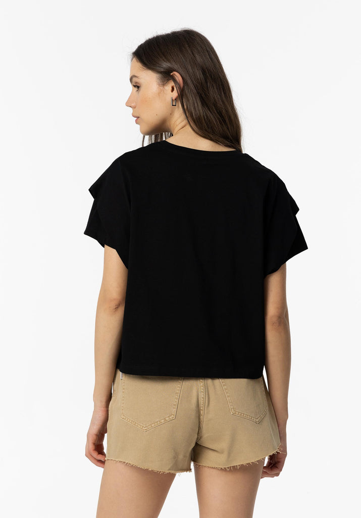 Black Embellished T-Shirt Tops & knitwear Elmay Boutique 