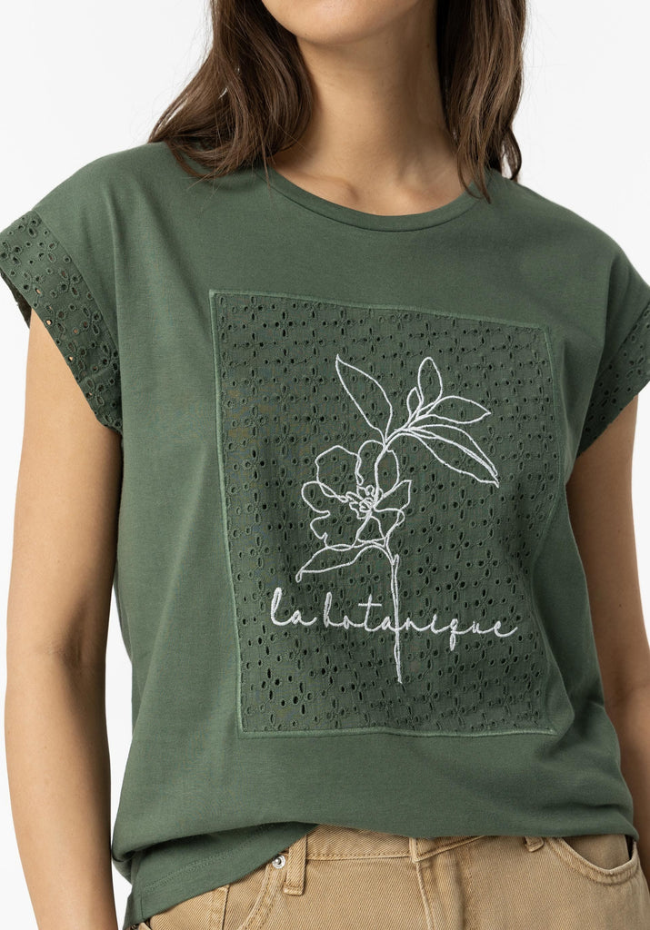 Green Cotton T-Shirt Tops & knitwear Elmay Boutique 