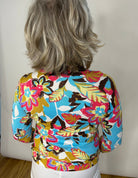 Multi Colour Floral Fine Knit Tops & knitwear Elmay Boutique