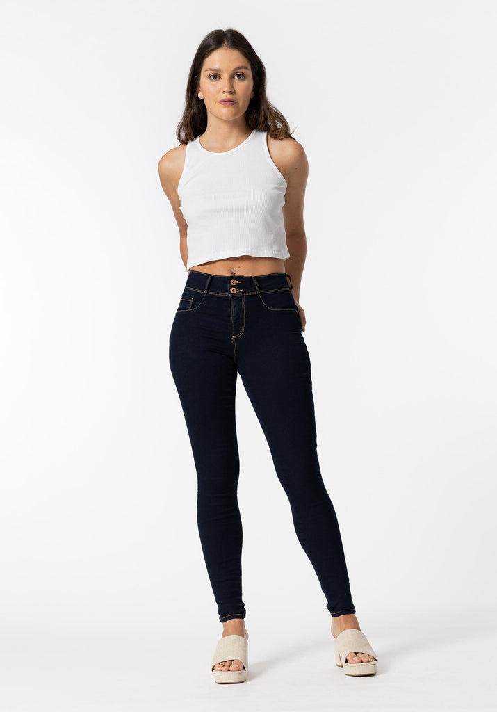 Navy Skinny Jean Trousers & Skirts Elmay Boutique 