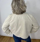 Beige Faux Suede Jacket Coats & Jackets Elmay Boutique 