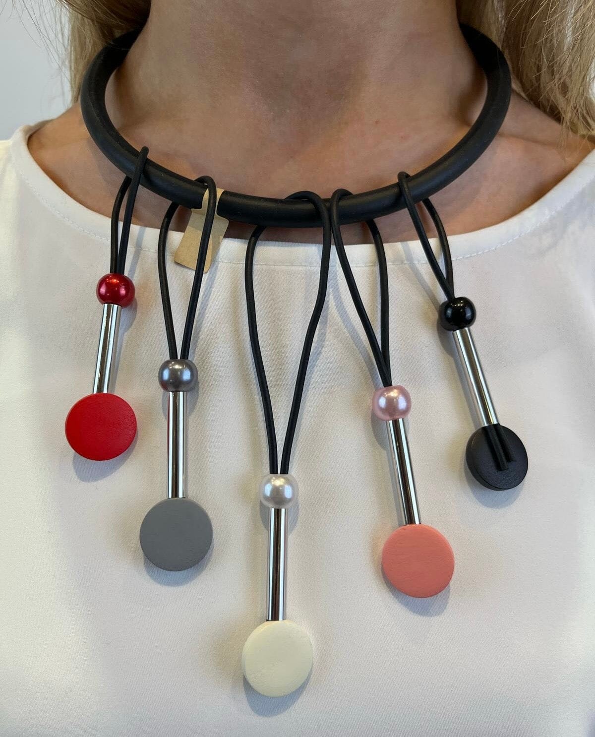 Colourful Drop Neckpiece Accessories Elmay Boutique 