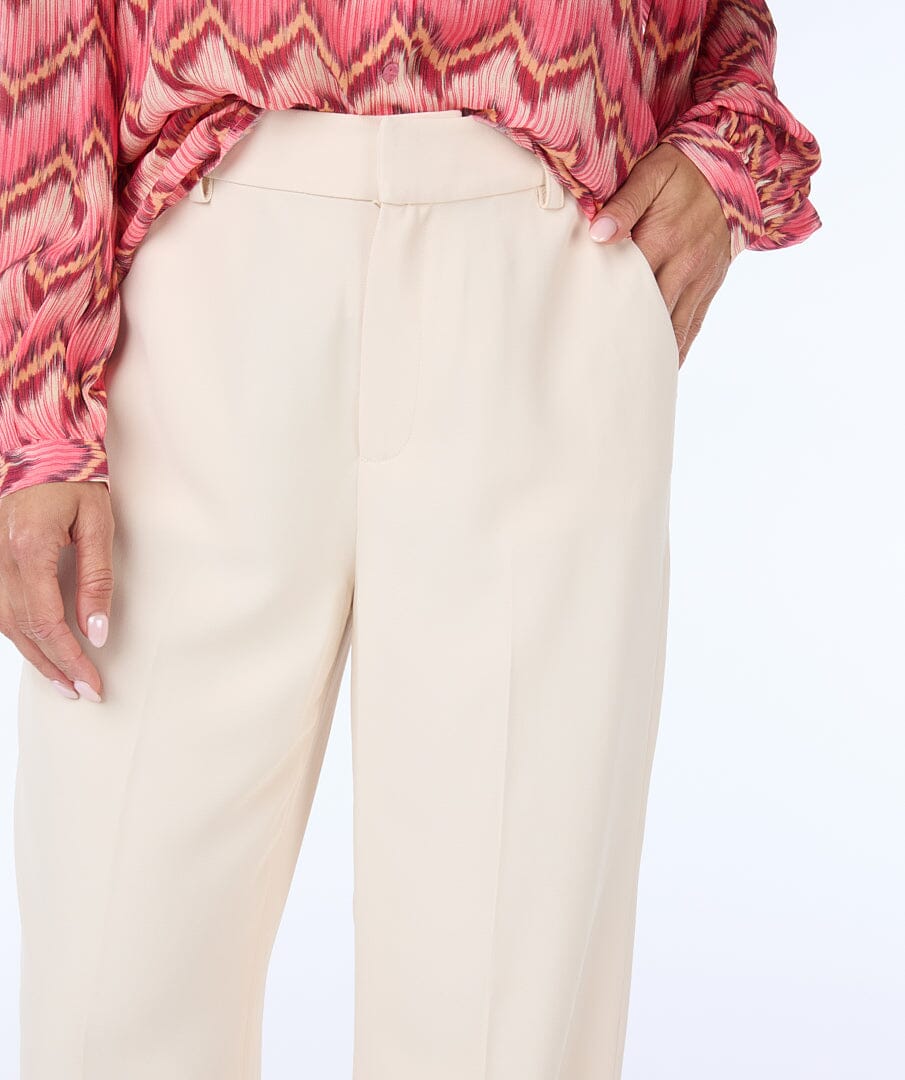 Cream Suit Trouser Trousers & Skirts Elmay Boutique 