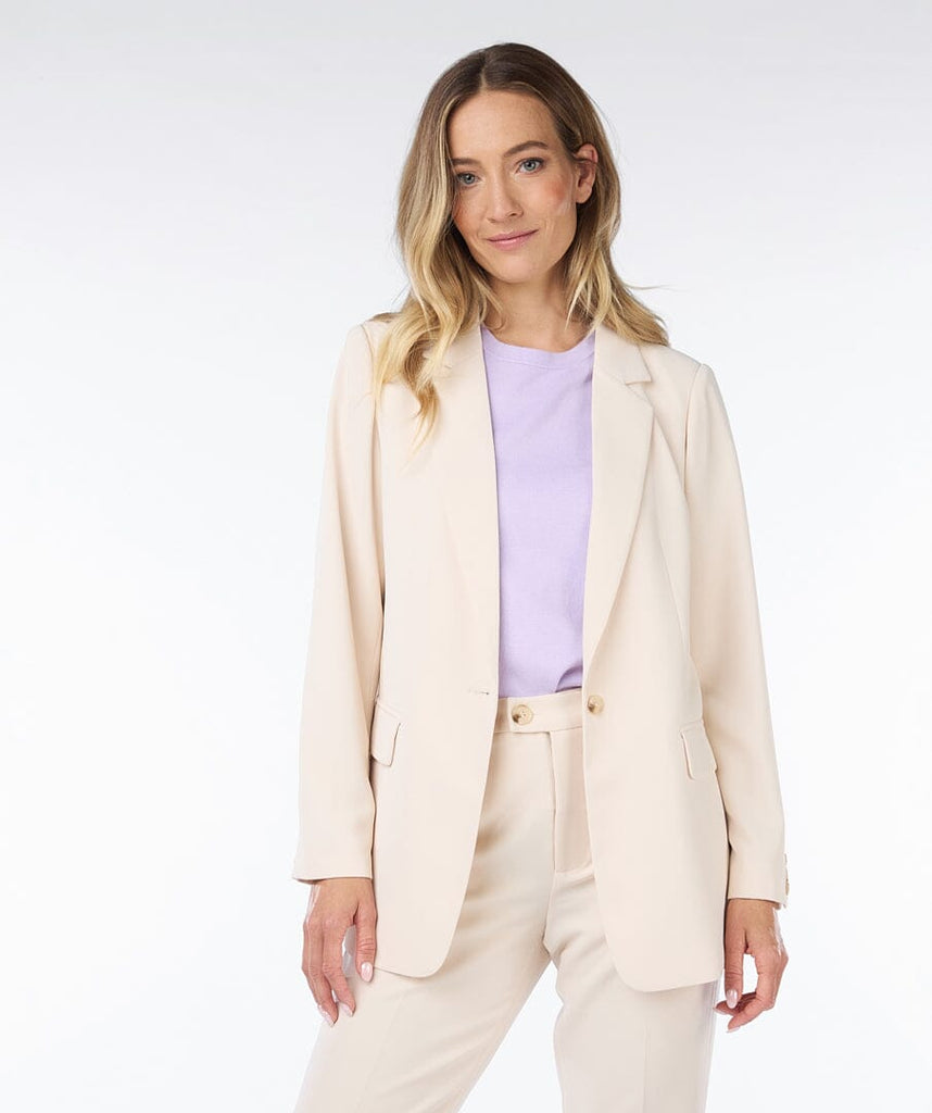 Cream Tailored Blazer Coats & Jackets Elmay Boutique 