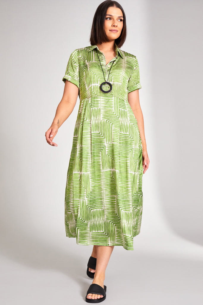 Lux Green Peruzzi Dress Dresses Elmay Boutique 