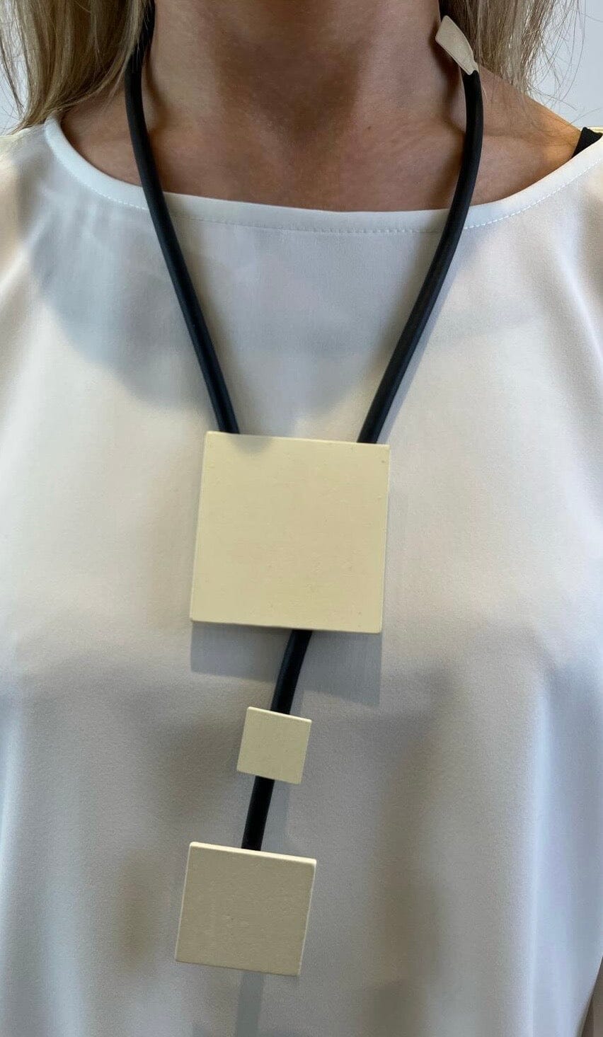 Monochrome Square Necklace Accessories Elmay Boutique 