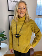 Mustard Yellow Knit Jumper Tops & knitwear Elmay Boutique 