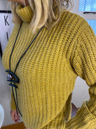 Mustard Yellow Knit Jumper Tops & knitwear Elmay Boutique 