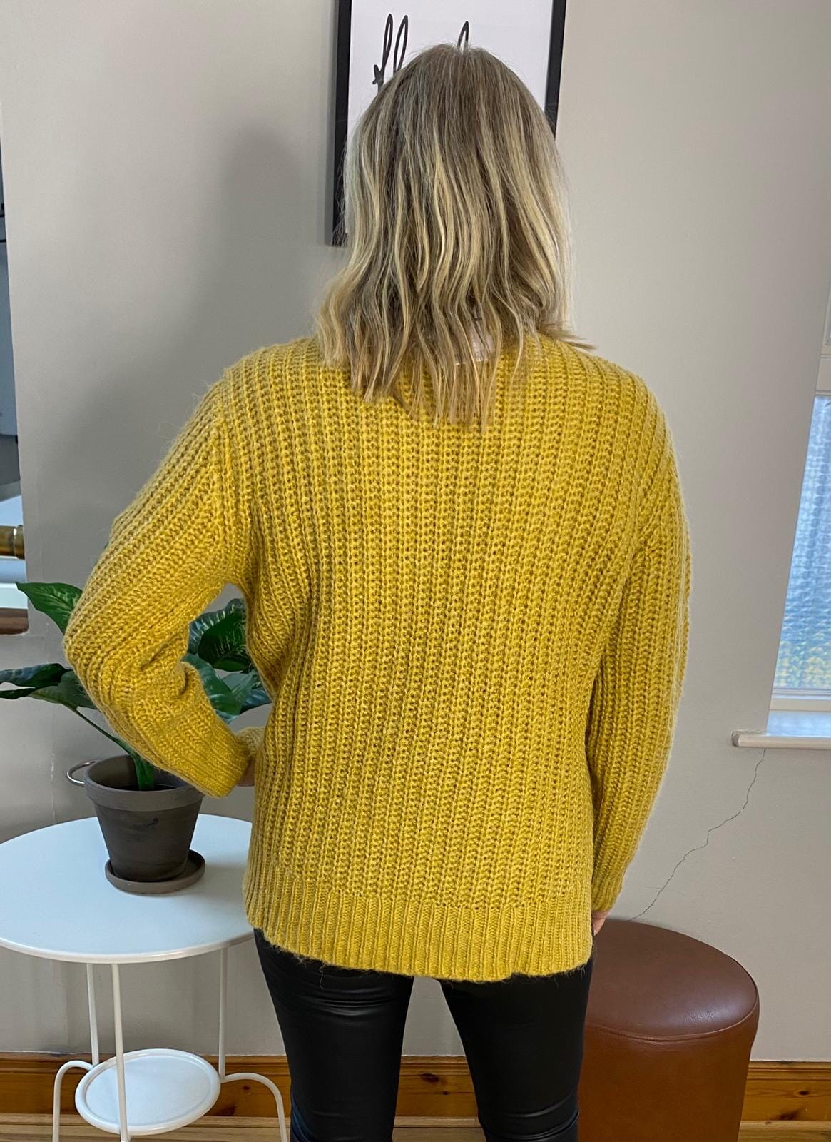 Mustard Yellow Knit Jumper Tops & knitwear Elmay Boutique 