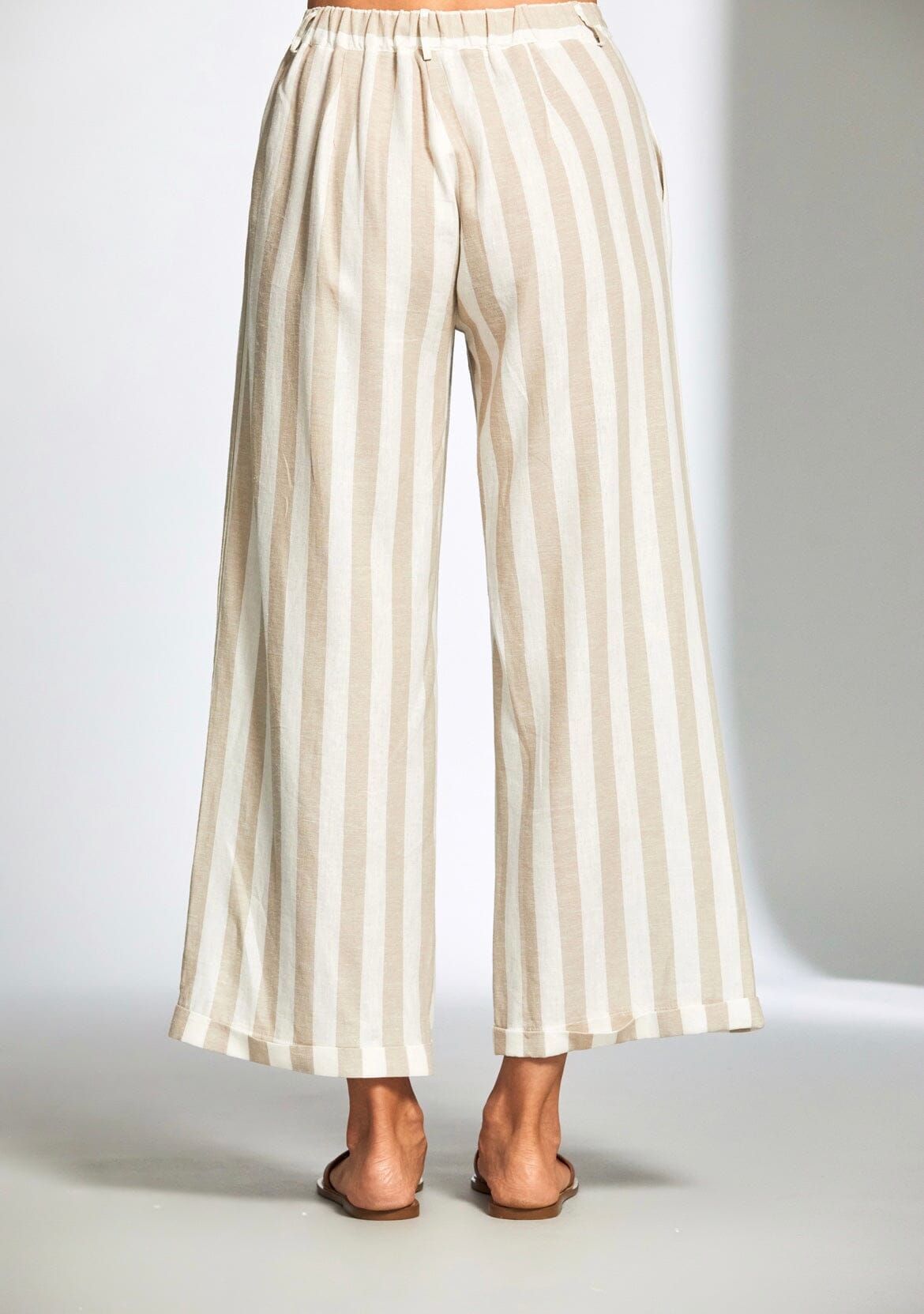 Peruzzi Neutral Stripe Trouser Trousers & Skirts Elmay Boutique 