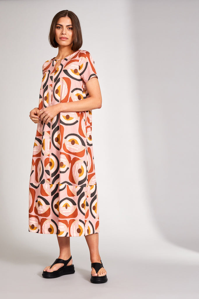 Peruzzi Print Midi Dress Dresses Elmay Boutique 