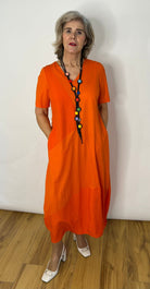 Peruzzi Vibrant Orange Dress Dresses Elmay Boutique 