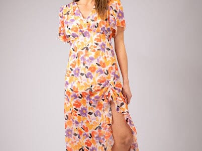 Ruffle Slit Summer Dress Dresses Elmay Boutique 