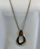 Silver & Gold Teardrop Necklace Accessories Elmay Boutique 