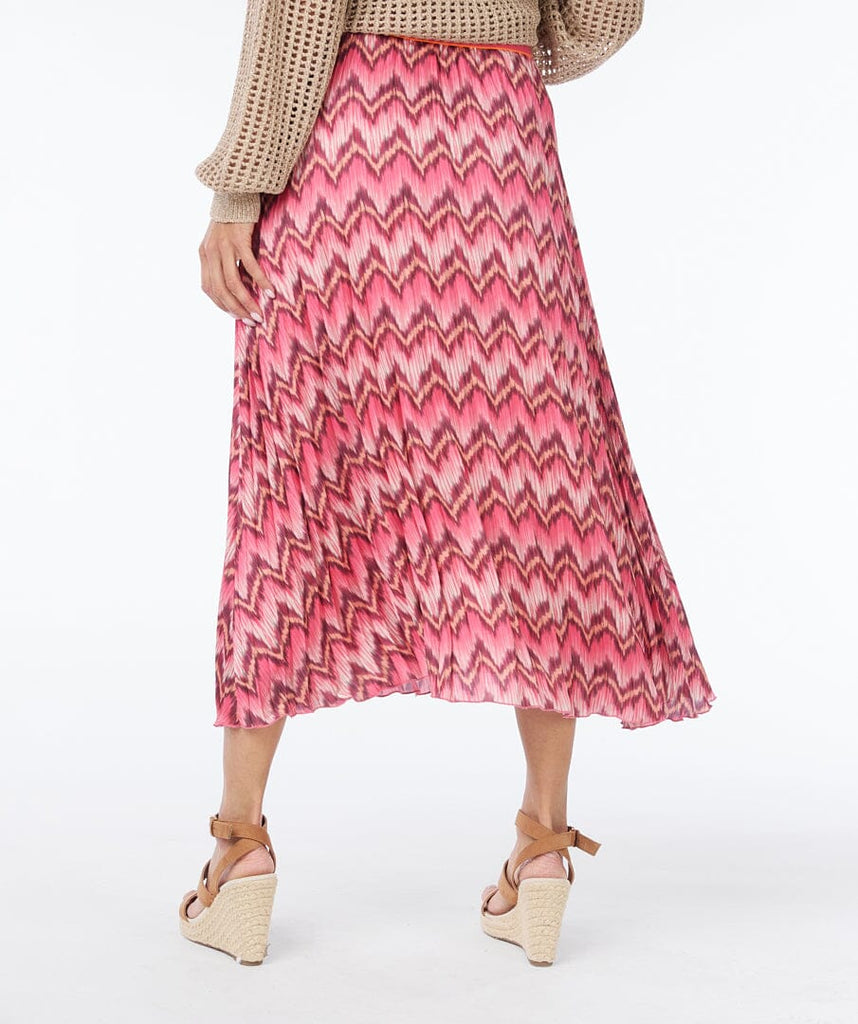 Soft Coral Print Skirt Trousers & Skirts Elmay Boutique 