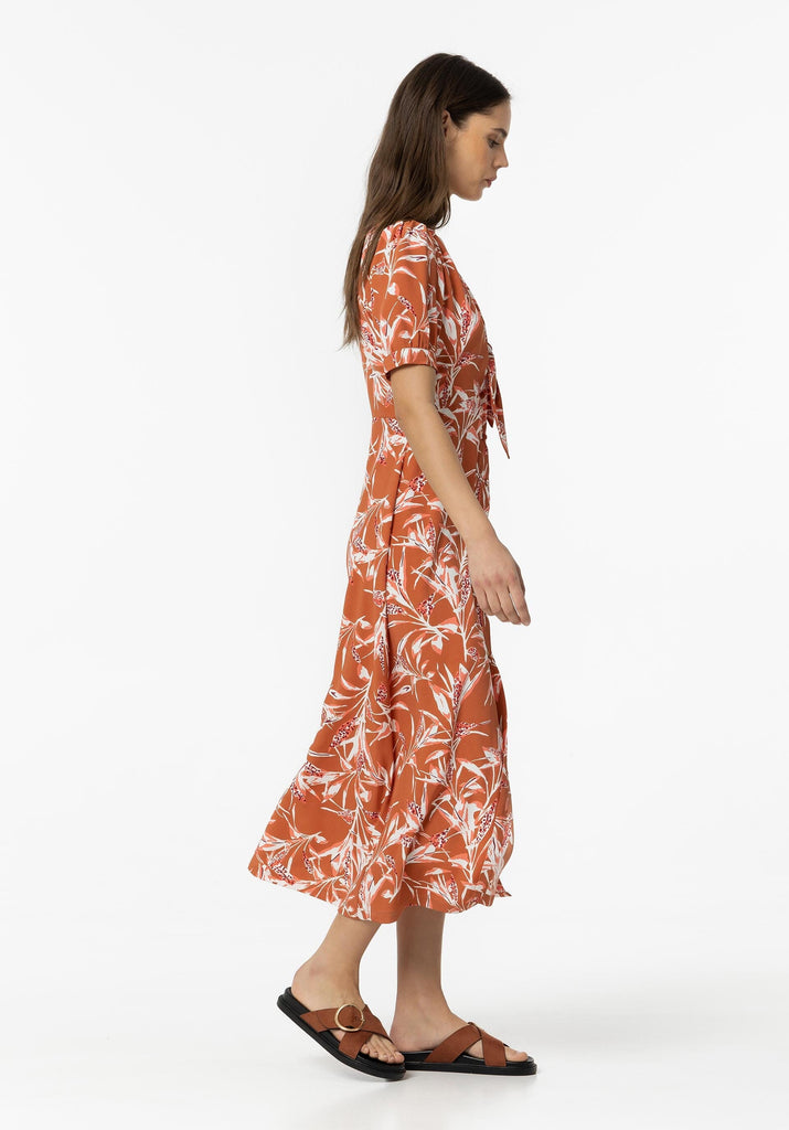 Tan Print Summer Dress Dresses Elmay Boutique 