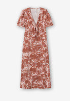 Tan Print Summer Dress Dresses Elmay Boutique 