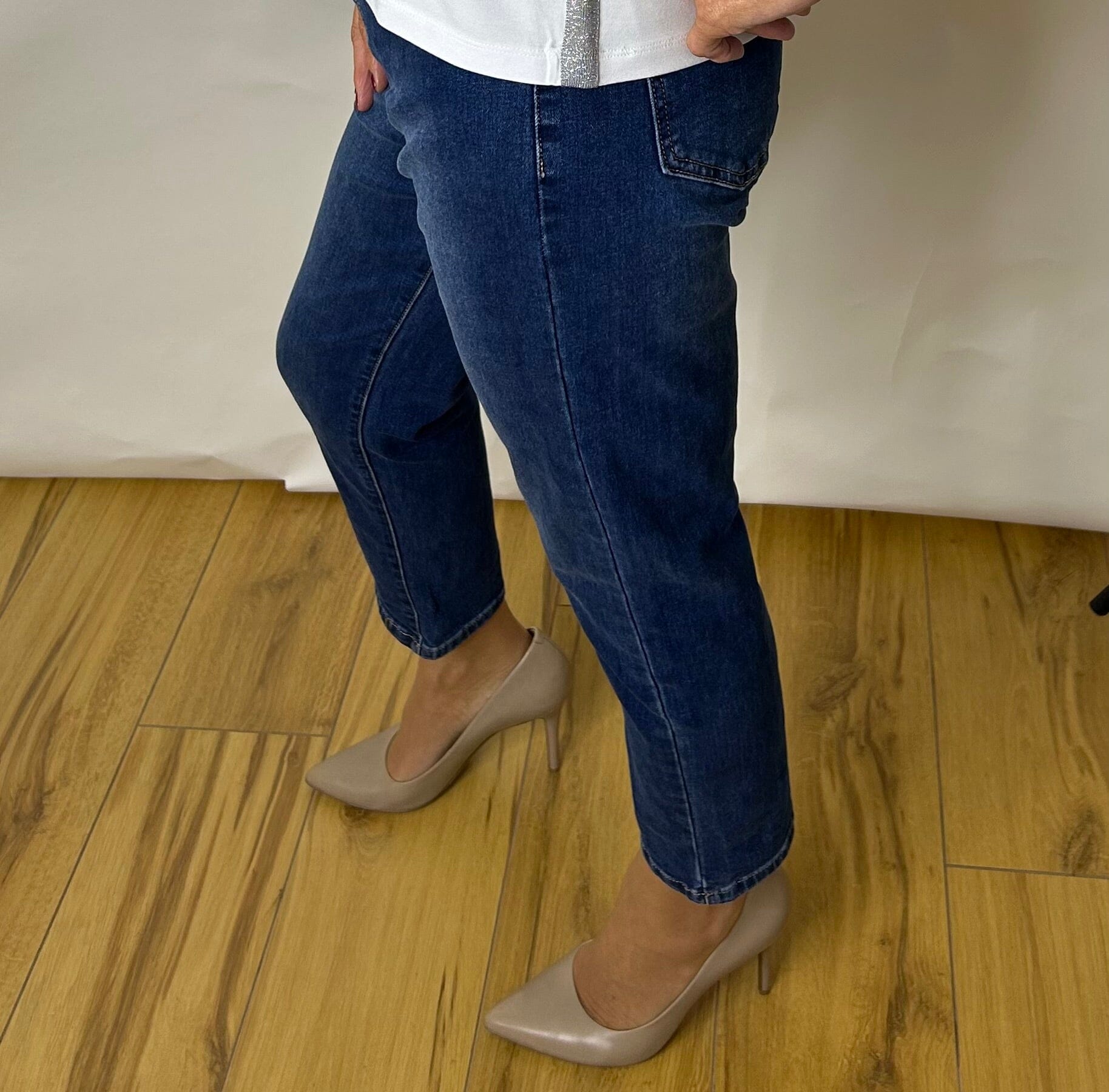 Tapered Straight Leg Jean Trousers & Skirts Elmay Boutique 