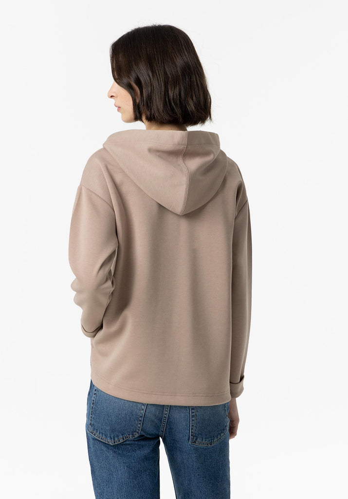 Taupe Drawstring Hoodie Tops & knitwear Elmay Boutique 