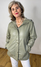 Tiffosi Green Hooded Jacket Coats & Jackets Elmay Boutique 