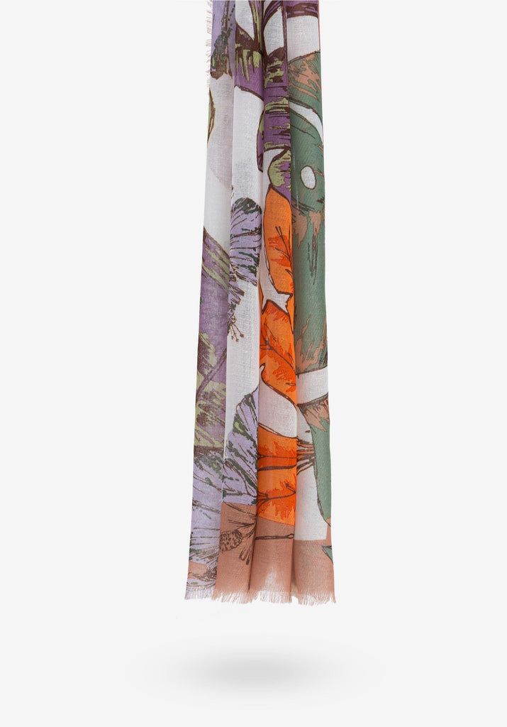 Tropical Print Scarf Accessories Elmay Boutique 