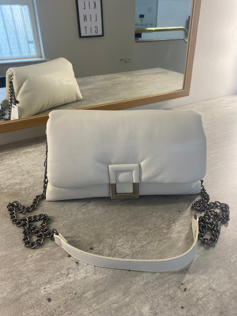 Winter White Faux Leather Bag Accessories Elmay Boutique 