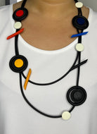 Yellow, Red & Blue Detail Necklace Accessories Elmay Boutique 