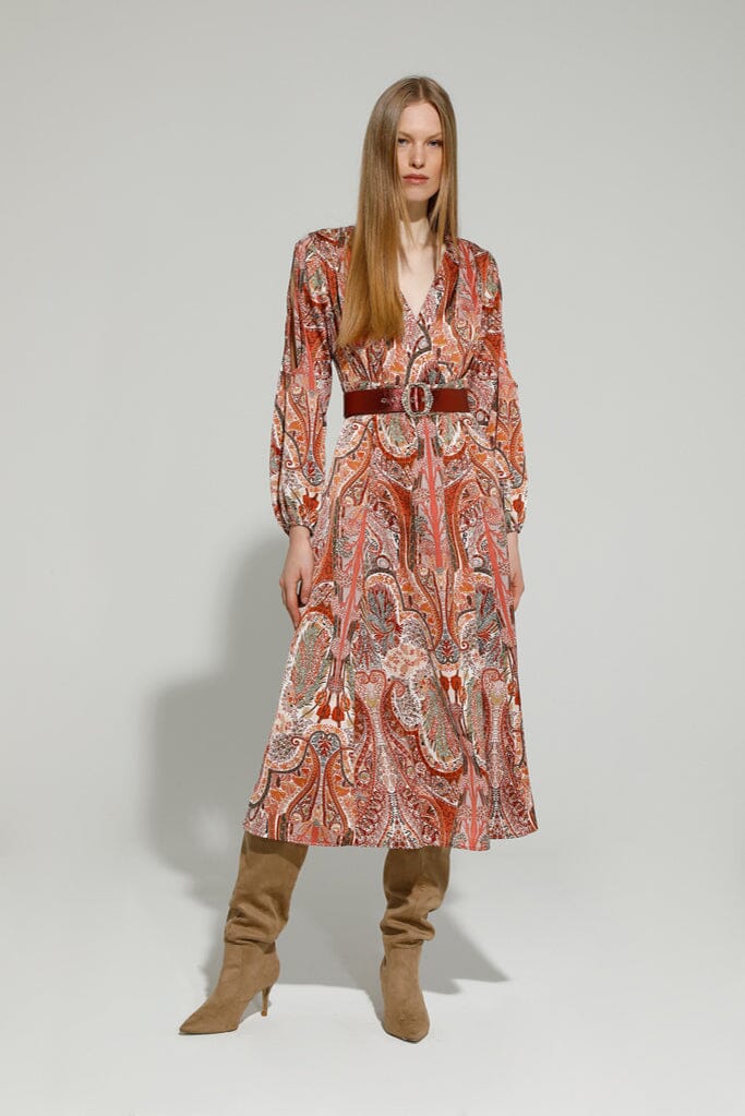 Autumnal Paisley Dress Dresses Elmay Boutique 
