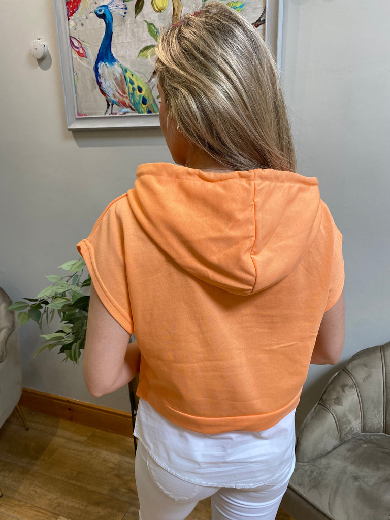 Orange Hoodie Top Tops & knitwear Elmay Boutique 