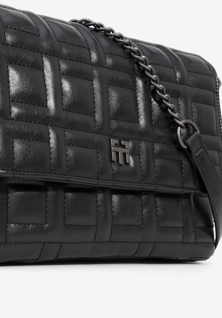 Quilted Black Shoulder Bag Accessories Elmay Boutique 