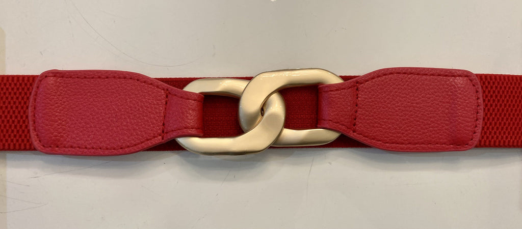 Red & Gold Clasp Belt Accessories Elmay Boutique 